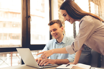 Poster - Business couple working