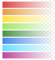 Poster - Set of fading banner shapes, backgrounds with transparency