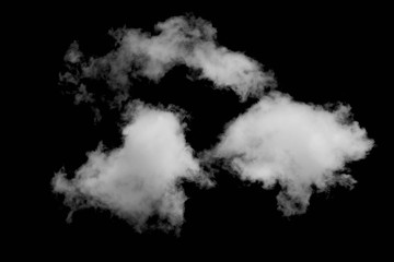 Wall Mural - white clouds isolated on black background