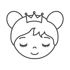 cute princess character icon vector illustration design