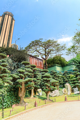 Photo Nan Lian Garden and blue sky