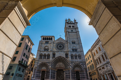 Genoa (Italy) - A big city in northern Italy, capital of the Liguria region, wit Poster
