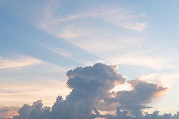 Sunlight cloud and sky at sunset : abstract background.