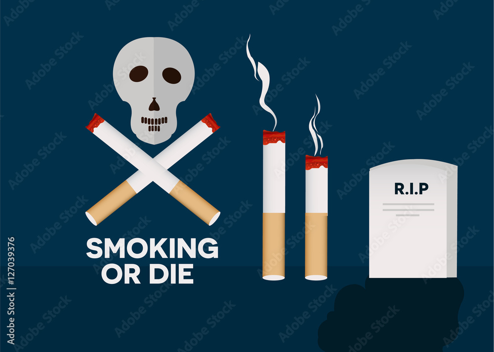 does tobacco kill you World no tobacco day remind smoking can kill you Stock Vector