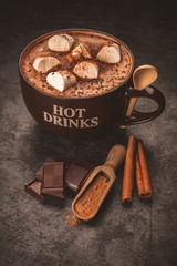 Wall Mural - Cup of hot chocolate