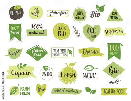 Fotografía Bio, Ecology, Organic logos and icons, labels, tags