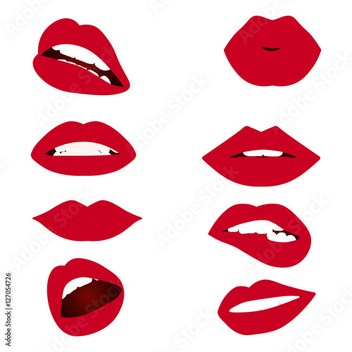 Different Woman lips vector illustration Stock Vector | Adobe Stock