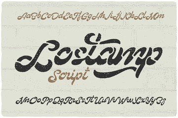 Fototapete - Bold calligraphic font named 