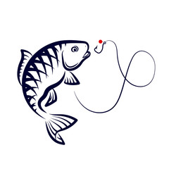 Sticker - Fishing vector