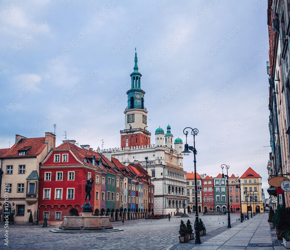 Poznan, old town. Spring 2016 - obrazy, fototapety, plakaty 
