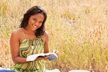 Wall Mural - Happy African American Woman