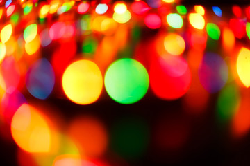 Aufkleber - Color light blurred bokeh background, unfocused.