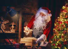 Santa Clause Is Preparing Gifts