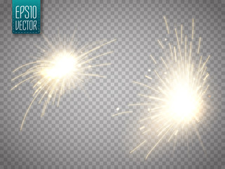 Aufkleber - Set of metal welding with sparks or sparklers isolated