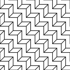abstract geometric black and white graphic design deco 3d stairs pattern