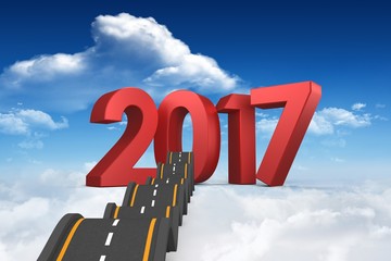 Poster - Composite image of bumpy road