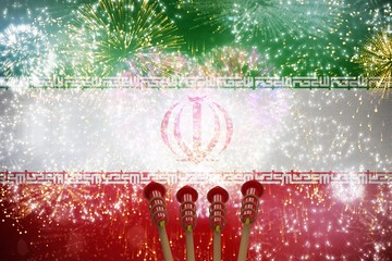 Poster - Composite image of rockets for fireworks