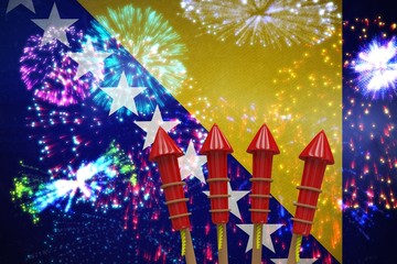 Poster - Composite image of rockets for fireworks