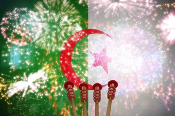 Poster - Composite image of rockets for fireworks