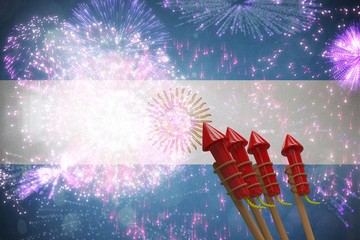 Poster - Composite image of rockets for fireworks