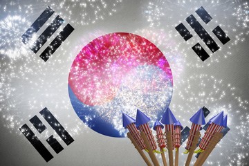 Poster - Composite image of rockets for fireworks