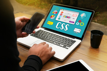 Fototapete - CSS Web Online Technology Web Design css cascading style sheet p