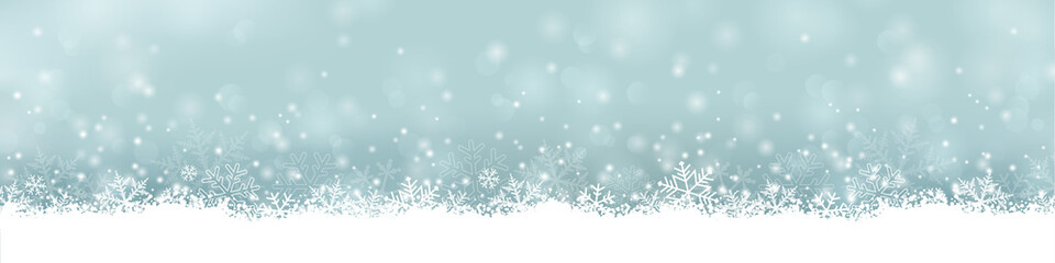 extra breites Banner / Bordüre für Weihnachten mit Schneeflocken