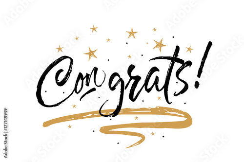 Congrats, Congratulations card Tableau sur Toile
