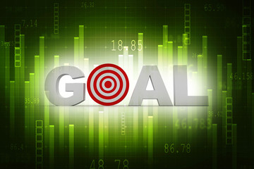 3d rendering target goal illustration