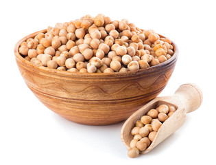 Wall Mural - Chickpeas in ceramic bowl