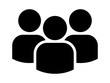 Group of people or group of users / friends flat icon for apps and websites