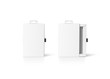 © Alexandr Bognat - Blank white cardboard accessory box mockup, closed and opened, clipping path. Empty carton product packaging mock up with hanger. Phone accessories paper pack template. Smartphone cover case design.