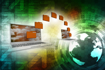 Poster - Computer Network,3d rendering