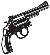 Black Revolver Gun.