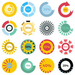 Poster - Colorful download status icons set. Cartoon illustration of 16 colorful download status vector icons for web