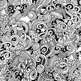 Fototapeta Pokój dzieciecy - Cartoon cute doodles New Year seamless pattern