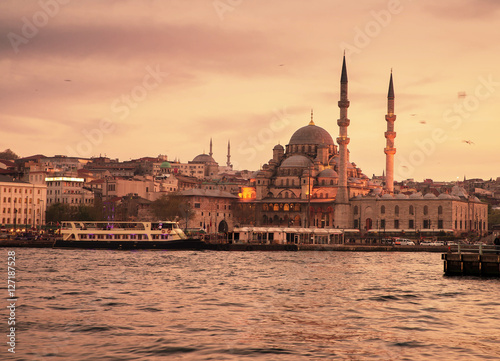 Poster Istanbul the capital of Turkey, eastern tourist city.