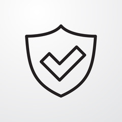 Poster - shield icon illustration