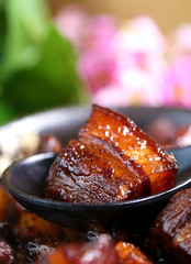 Wall Mural - A large bowl of Braised pork in brown sauce