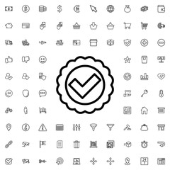 Poster - tick icon illustration
