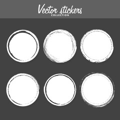 Poster - vector set of vintage ink painted labels for greetings, promotion and logo