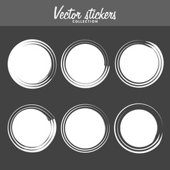 Poster - vector set of vintage ink painted labels for greetings, promotion and logo