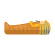 Pharaoh sarcophagus icon in cartoon style isolated on white background. Ancient Egypt symbol stock vector illustration.