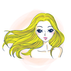 Poster - cartoon woman make up