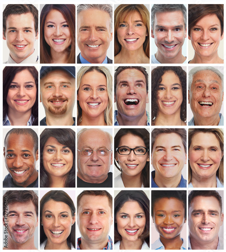 people faces collection Stock Photo | Adobe Stock