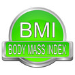 BMI - Body Mass Index Button - 3D illustration