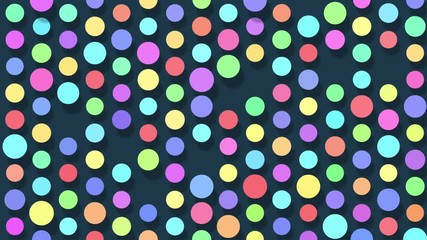 Sticker - Colorful dots popping up and disappearing. Abstract animation background.