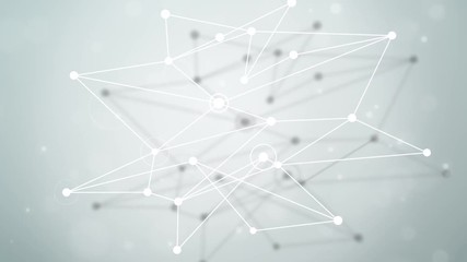 Poster - Abstract motion background, connected circles network.