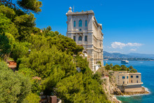 Side Of Oceanographic Institute Museum In Principality Of Monaco