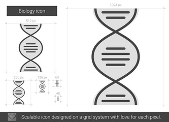 Wall Mural - Biology line icon.